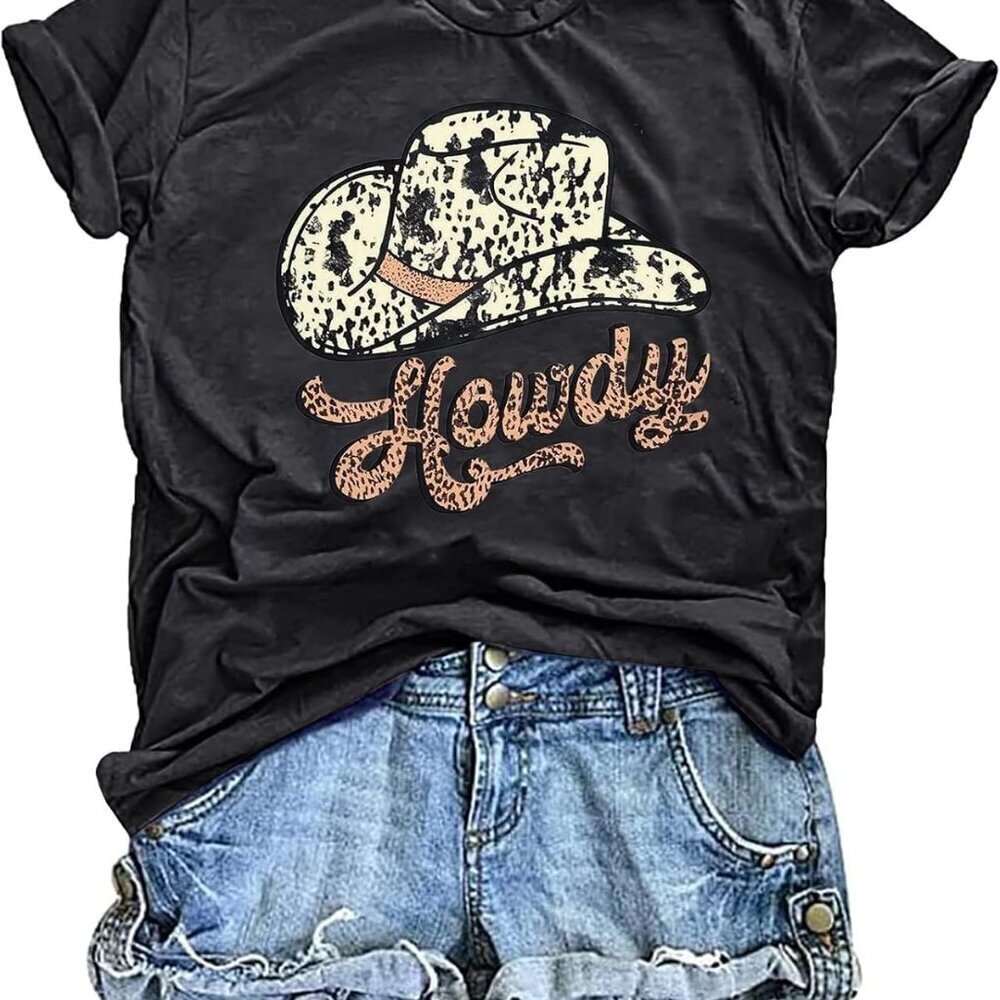 Country Music Shirt for Women Cow Skull Shirts Western Graphic T Shirts Rodeo Co